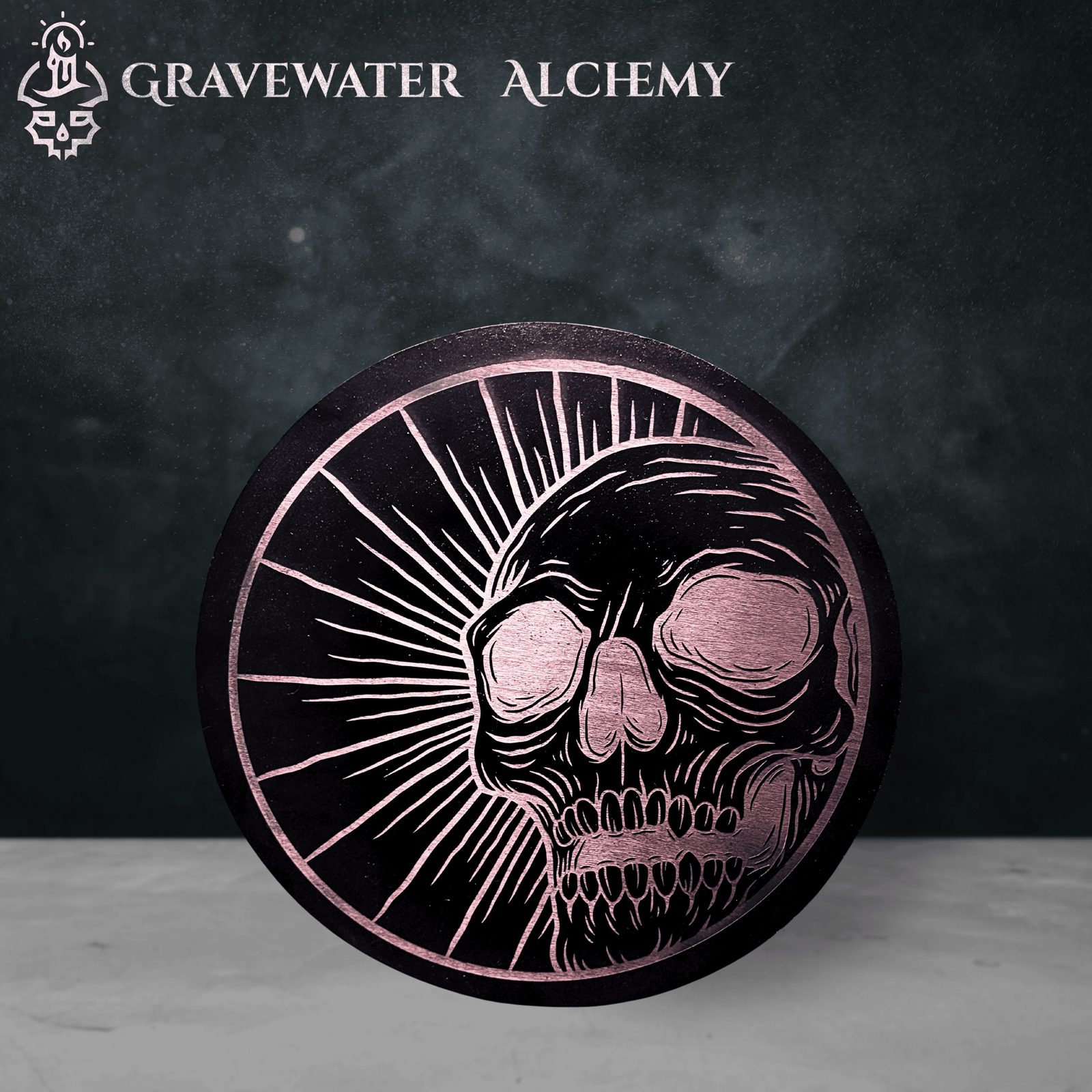 Engraved Wooden Wall Art – “Radiant Skull”