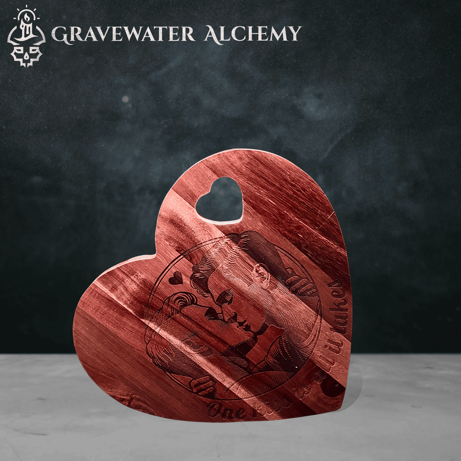 Engraved Heart Cutting Board Collection – “Bound by Love” Designs