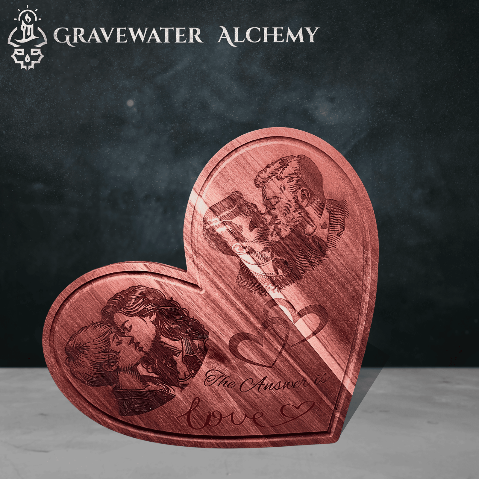 Engraved Heart Cutting Board Collection – “Bound by Love” Designs