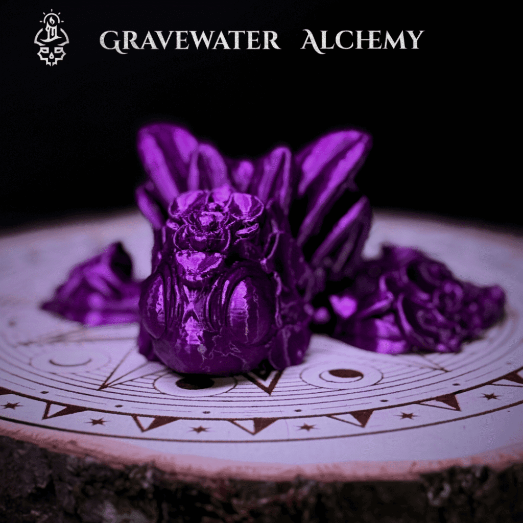 Articulated turtle sculpture with layered floral forms and organic fantasy design.